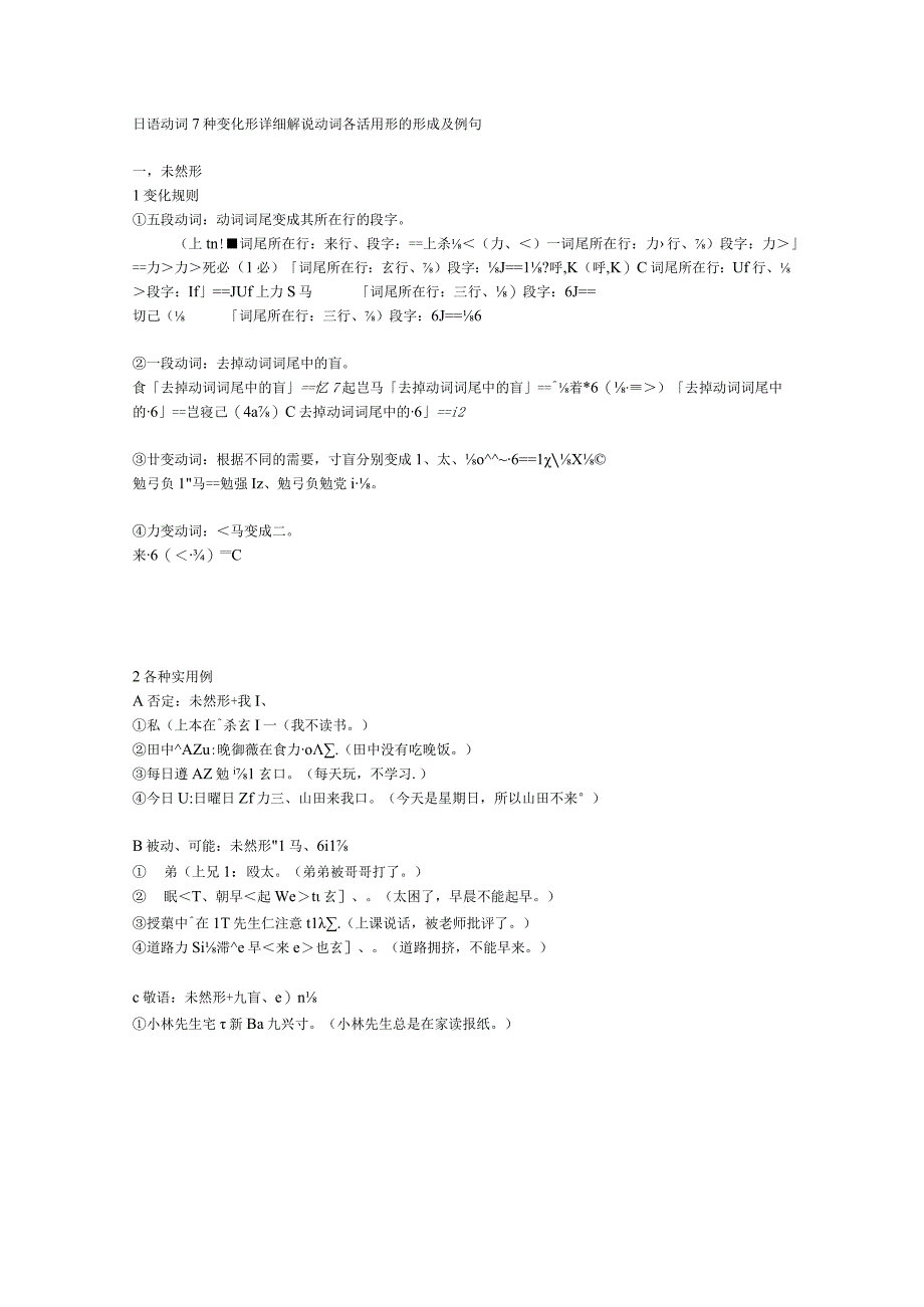 日语动词7种变化形详细解说.docx_第1页