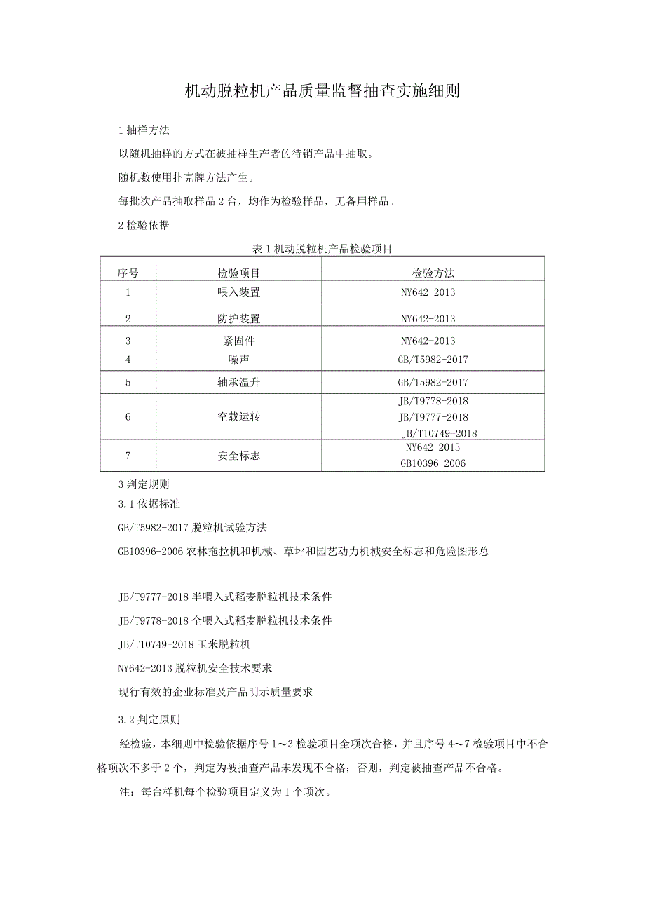 机动脱粒机产品质量监督抽查实施细则.docx_第1页