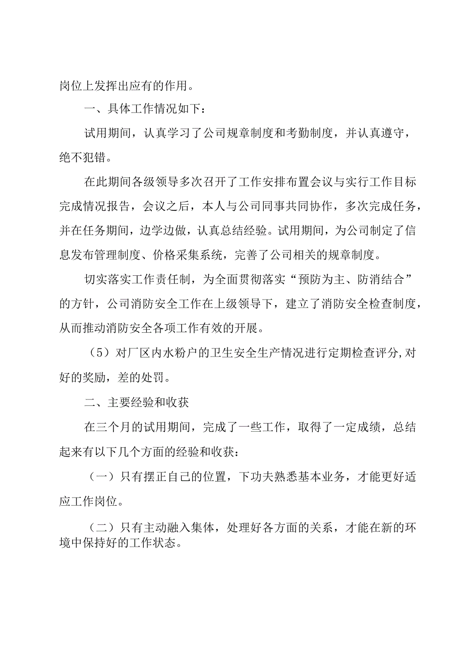 实用的试用期工作总结集合（16篇）.docx_第2页