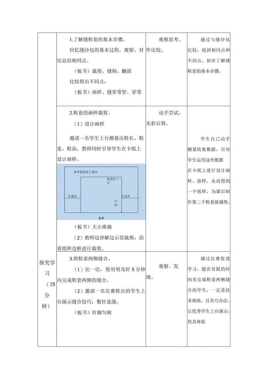 第二单元 传统工艺制作 05 缝鞋套 教学设计 四年级下册小学劳动苏科版.docx_第2页