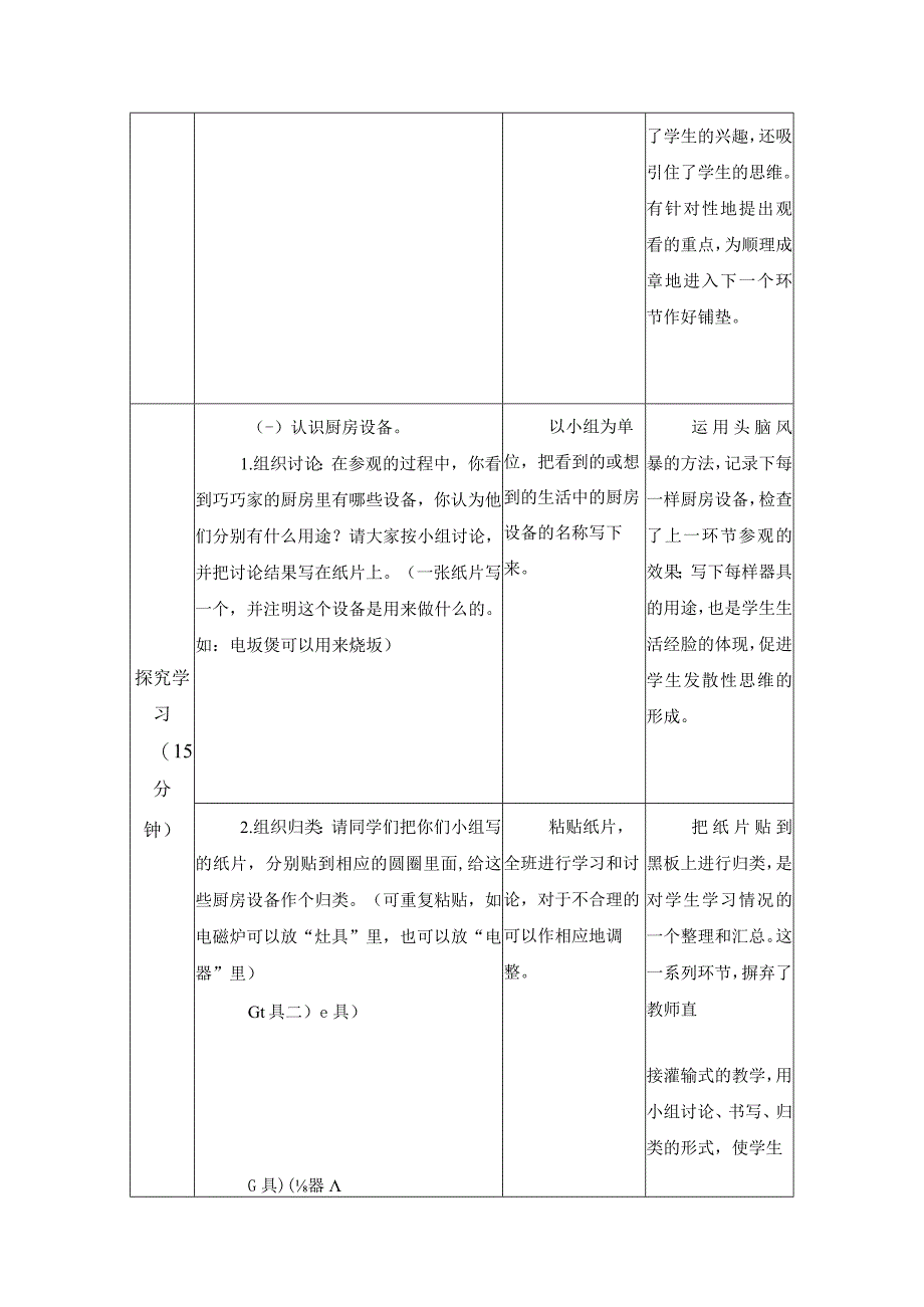 第二单元 家用器具使用与维护 烹饪与营养 04 我家的厨房 教学设计四年级上册小学劳动苏科版.docx_第2页