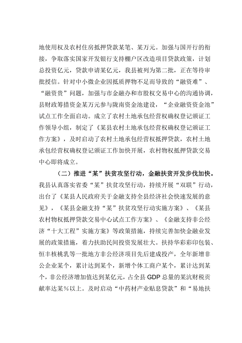 某某县在全市金融工作会议上的发言.docx_第2页