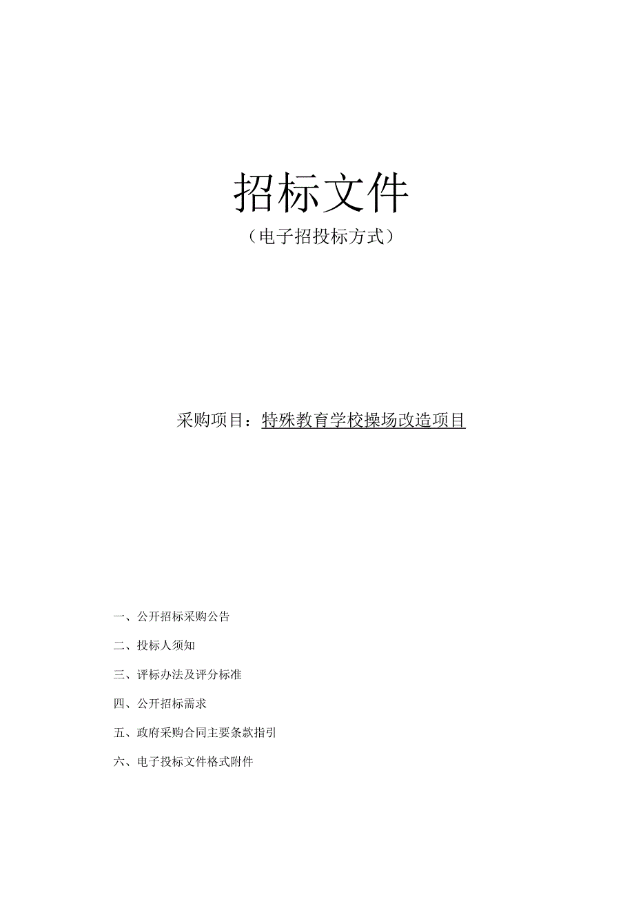 特殊教育学校操场改造项目招标文件.docx_第1页