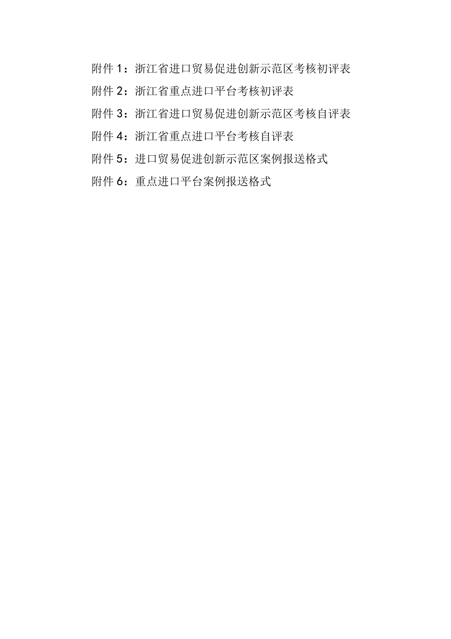 浙江省进口贸易促进创新示范区、重点进口平台考核初评表、自评表、案例报送格式.docx_第1页