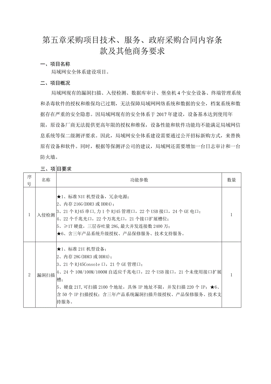 第五章采购项目技术、服务、政府采购合同内容条款及其他商务要求.docx_第1页