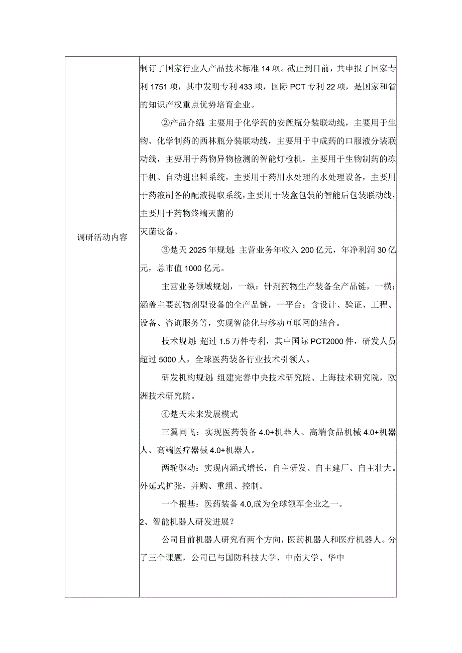 证券代码358证券简称楚天科技楚天科技股份有限公司投资者关系活动记录表.docx_第2页