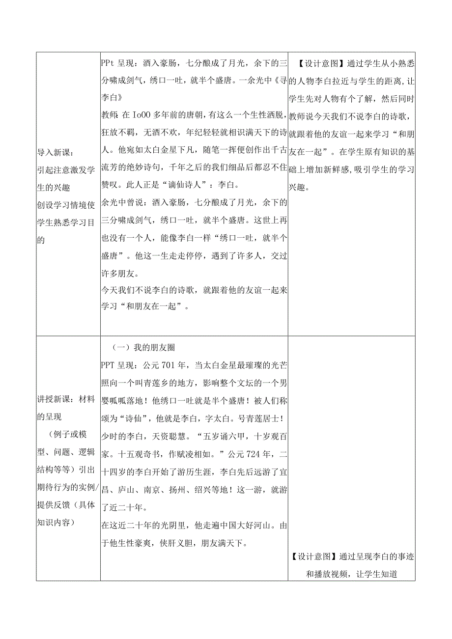 2022版新课标七年级上册道德与法治第四课友谊与成长同行第一课时和朋友在一起教案.docx_第2页