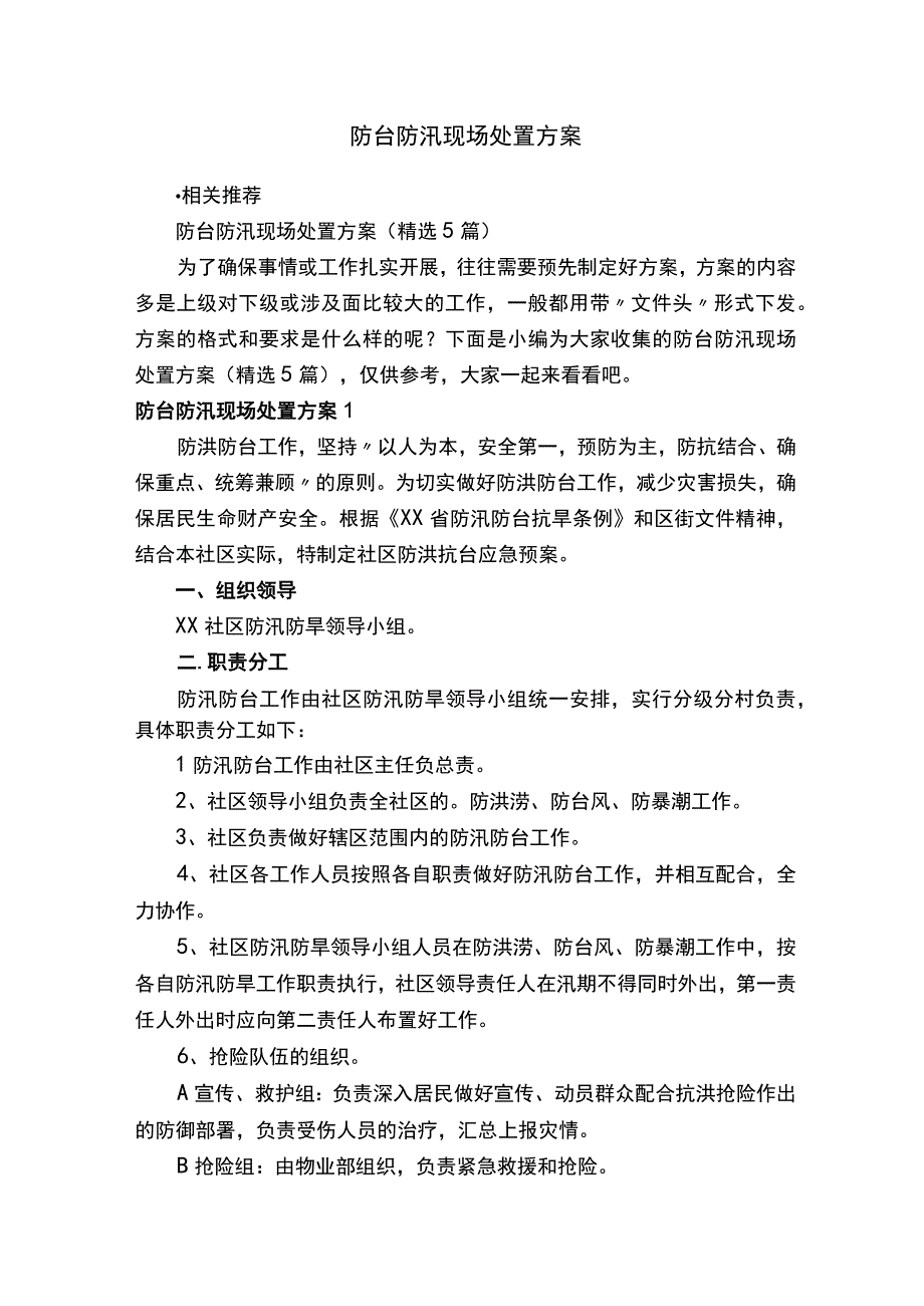 防台防汛现场处置方案.docx_第1页