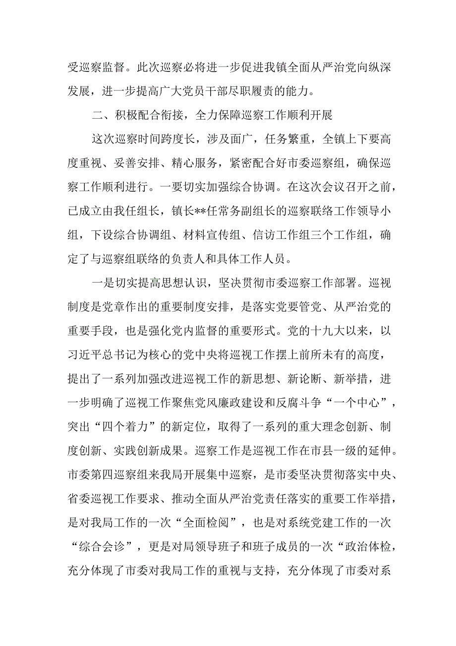 镇党委书记在巡察镇党委工作动员会上的表态发言.docx_第2页