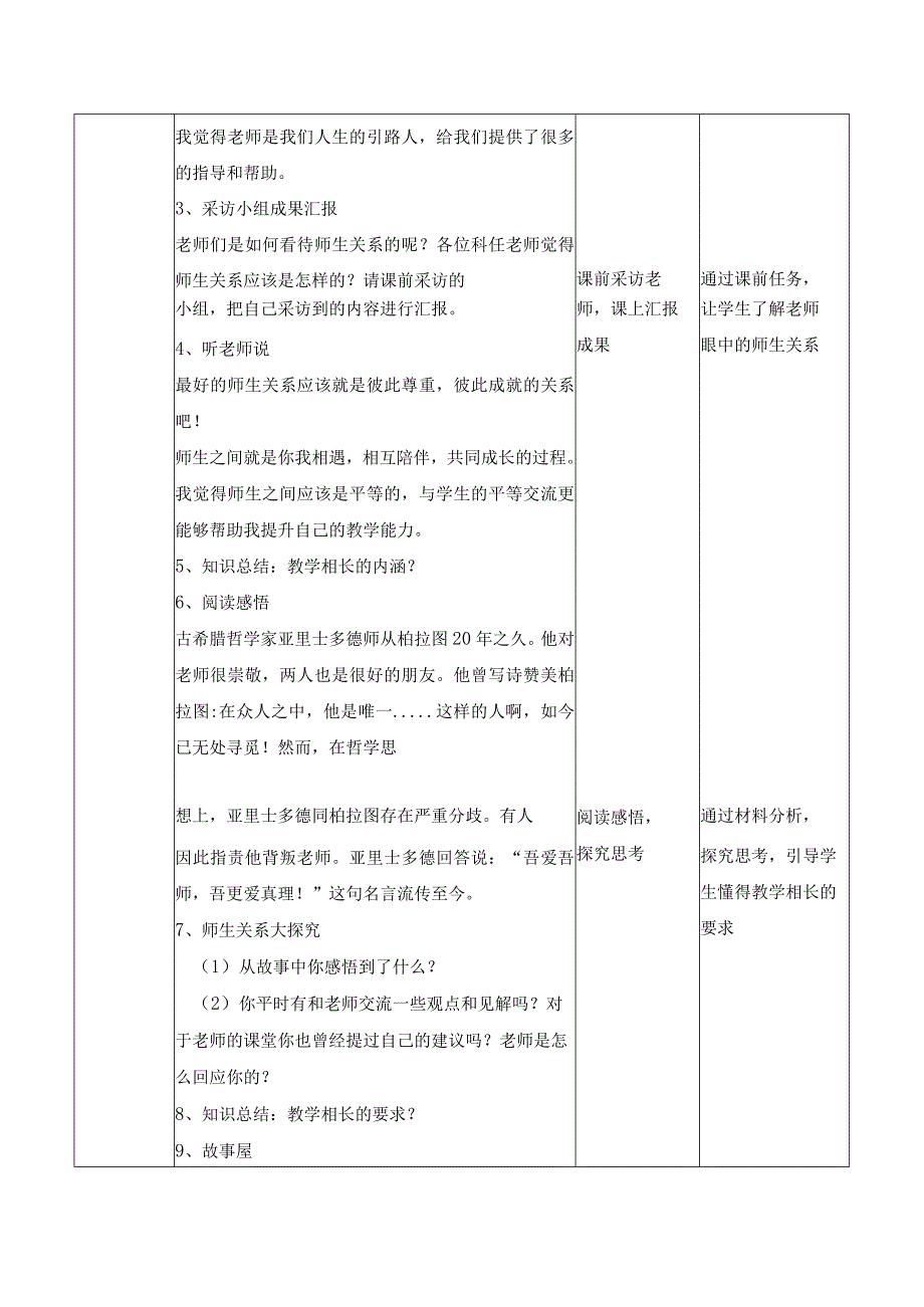 2022版新课标七年级上册道德与法治第六课师生之间第二课时师生交往教案.docx_第2页