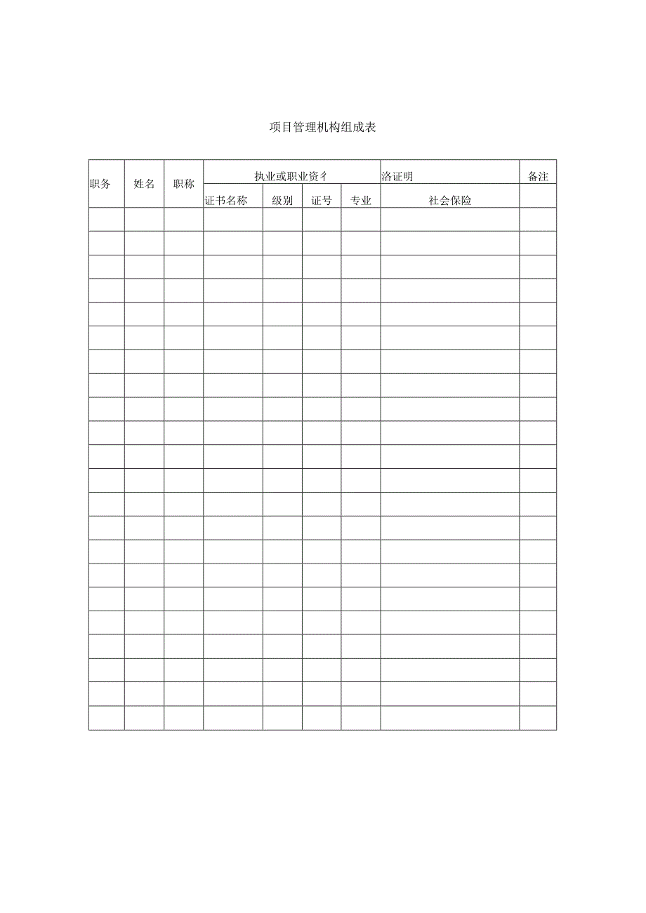 项目管理机构组成表.docx_第1页