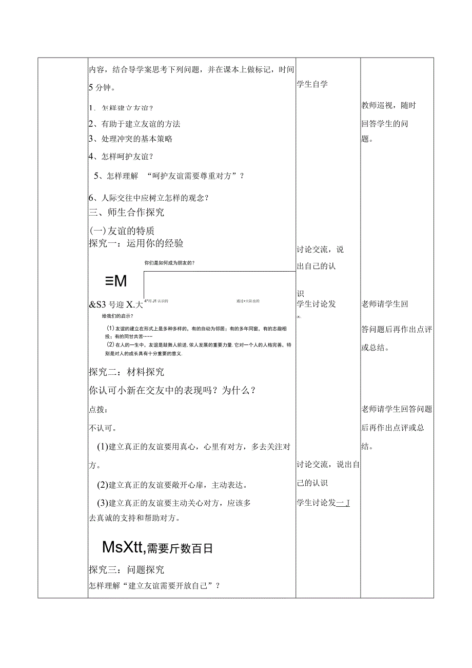 2022版新课标七年级上册道德与法治第五课交友的智慧第一课时让友谊之树常青教案.docx_第2页