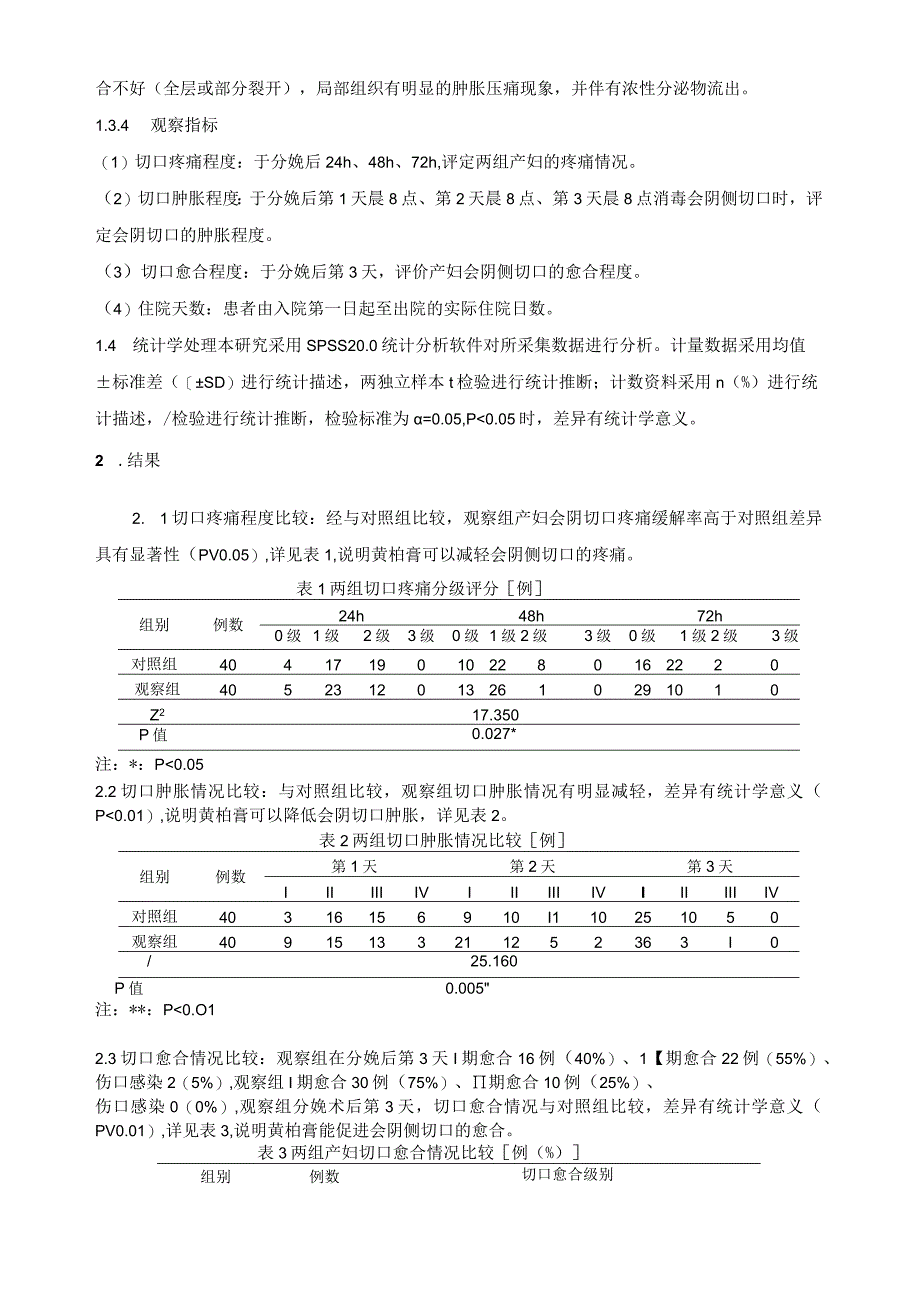 黄柏膏中药外敷应用于产后会阴侧切口的疗效观察.docx_第3页