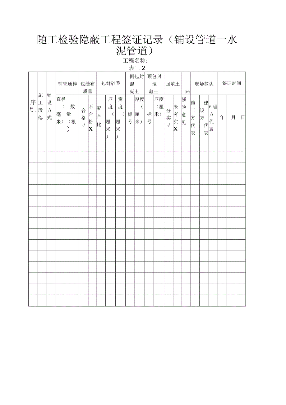 随工检验隐蔽工程签证记录.docx_第1页