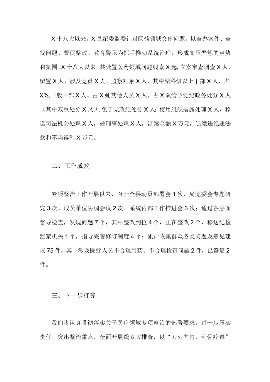 2023年纪委监委关于医药领域腐败问题整治的调研报告材料与医疗卫生领域专项整治自查自纠报告【两份文】.docx_第2页