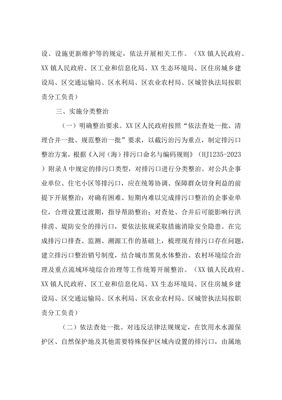 XX区入河排污口监督管理工作实施方案（2023－2025年）.docx_第3页