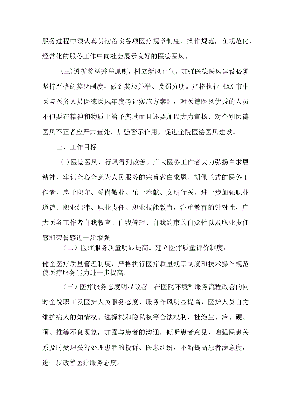 2023年骨科医院医疗行业作风建设工作专项行动实施方案 合计7份.docx_第2页