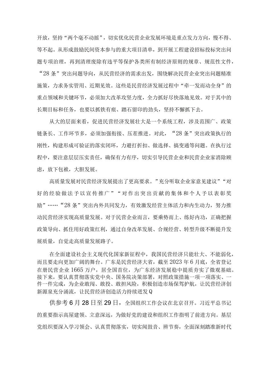 2023年落实《关于实施促进民营经济发展近期若干举措的通知》心得体会发言稿.docx_第2页