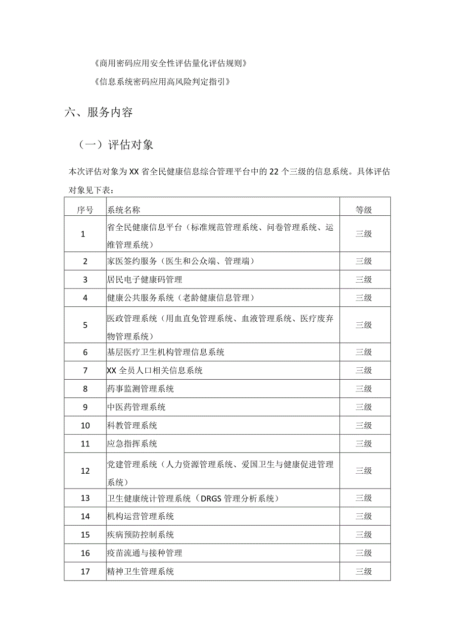 XX省全民健康信息综合管理平台商用密码应用安全性评估服务采购需求.docx_第3页