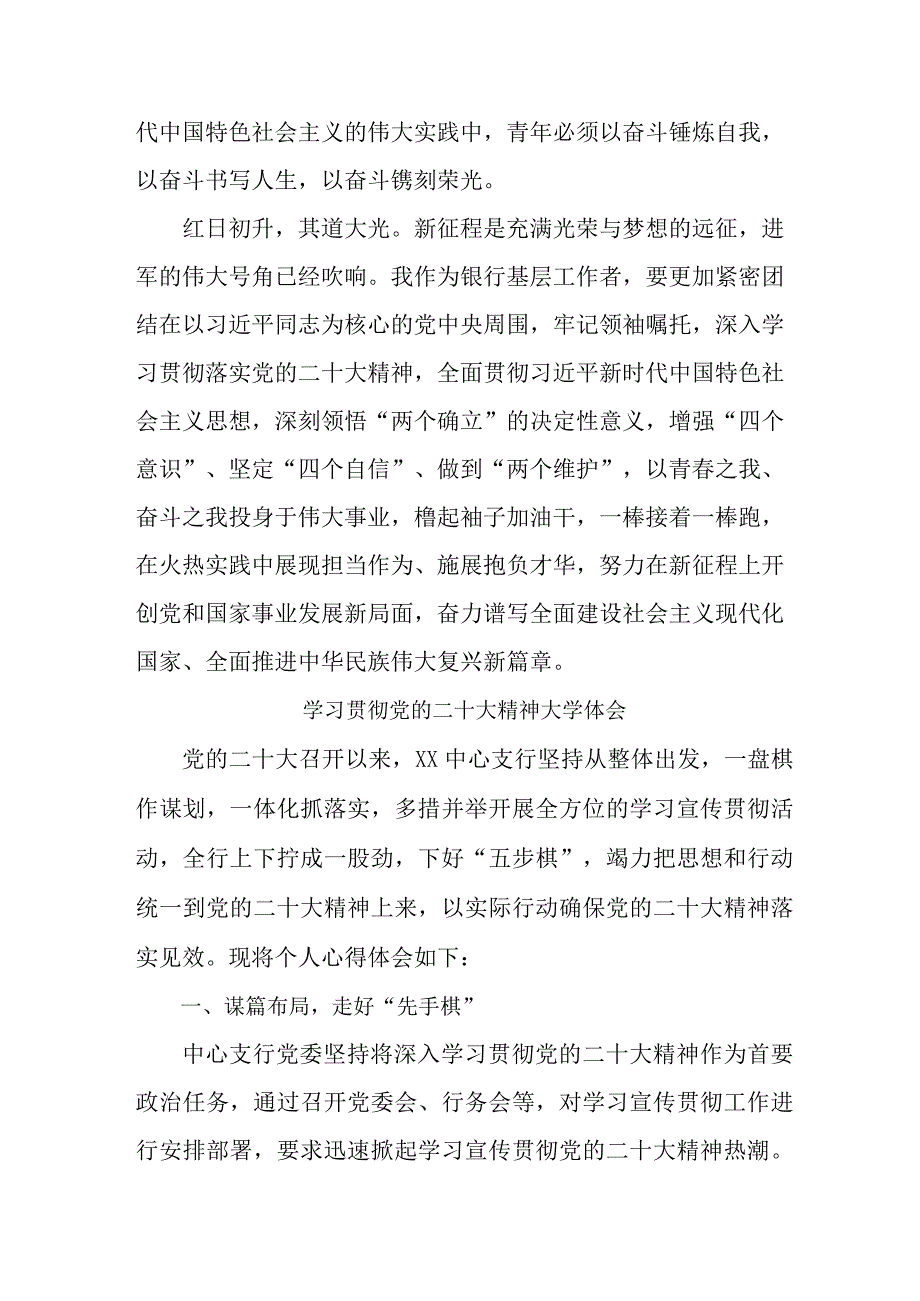 乡镇信用社基层党员干部学习贯彻《党的二十大精神》个人心得体会.docx_第3页