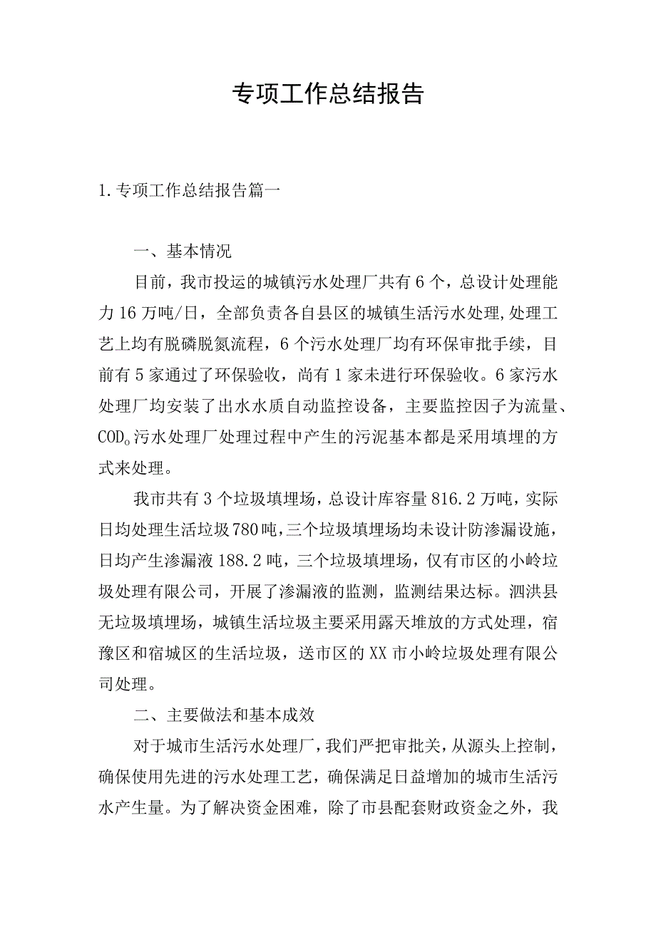 专项工作总结报告.docx_第1页