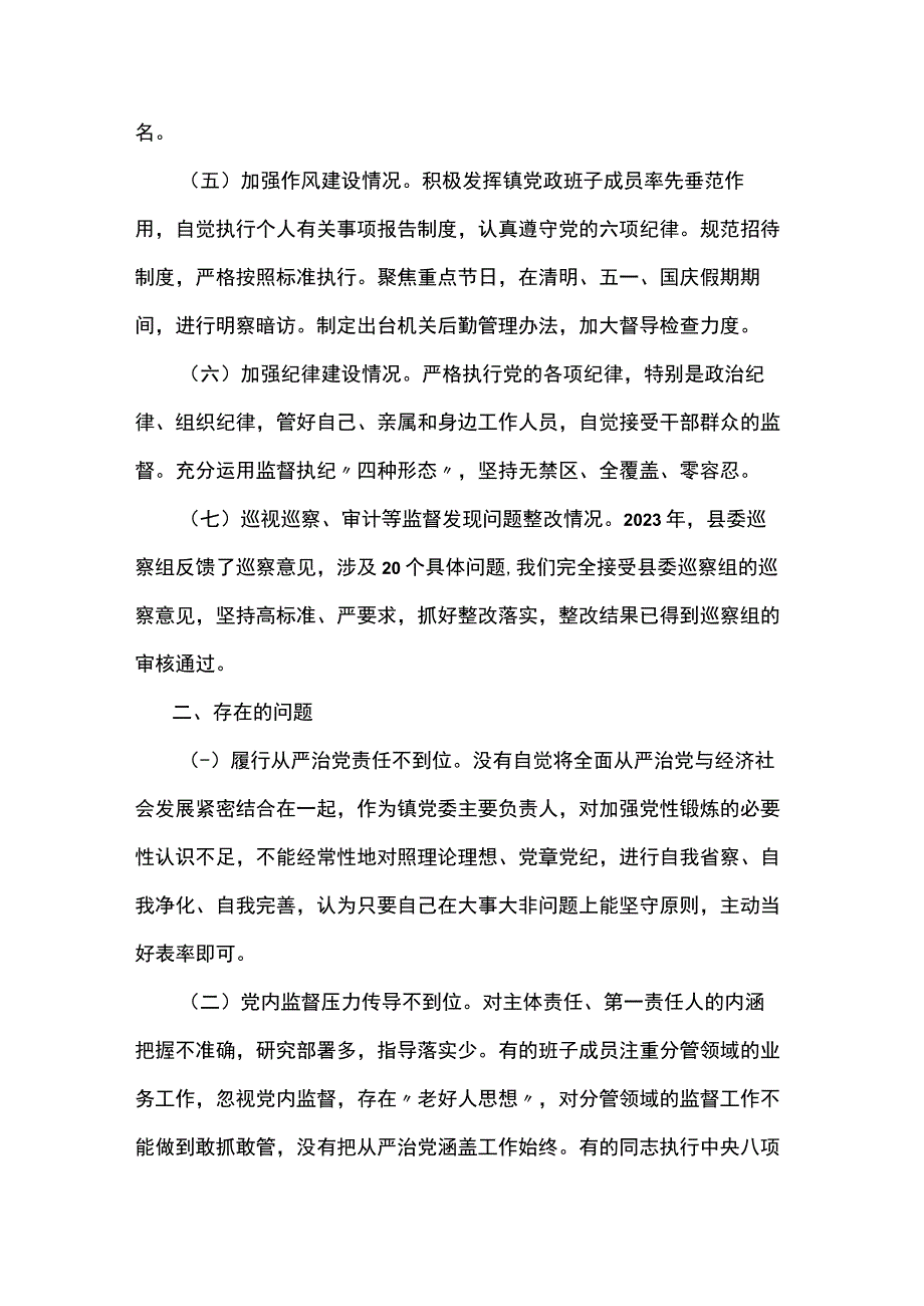 xx年乡镇党委书记抓从严治党述职报告5篇.docx_第2页