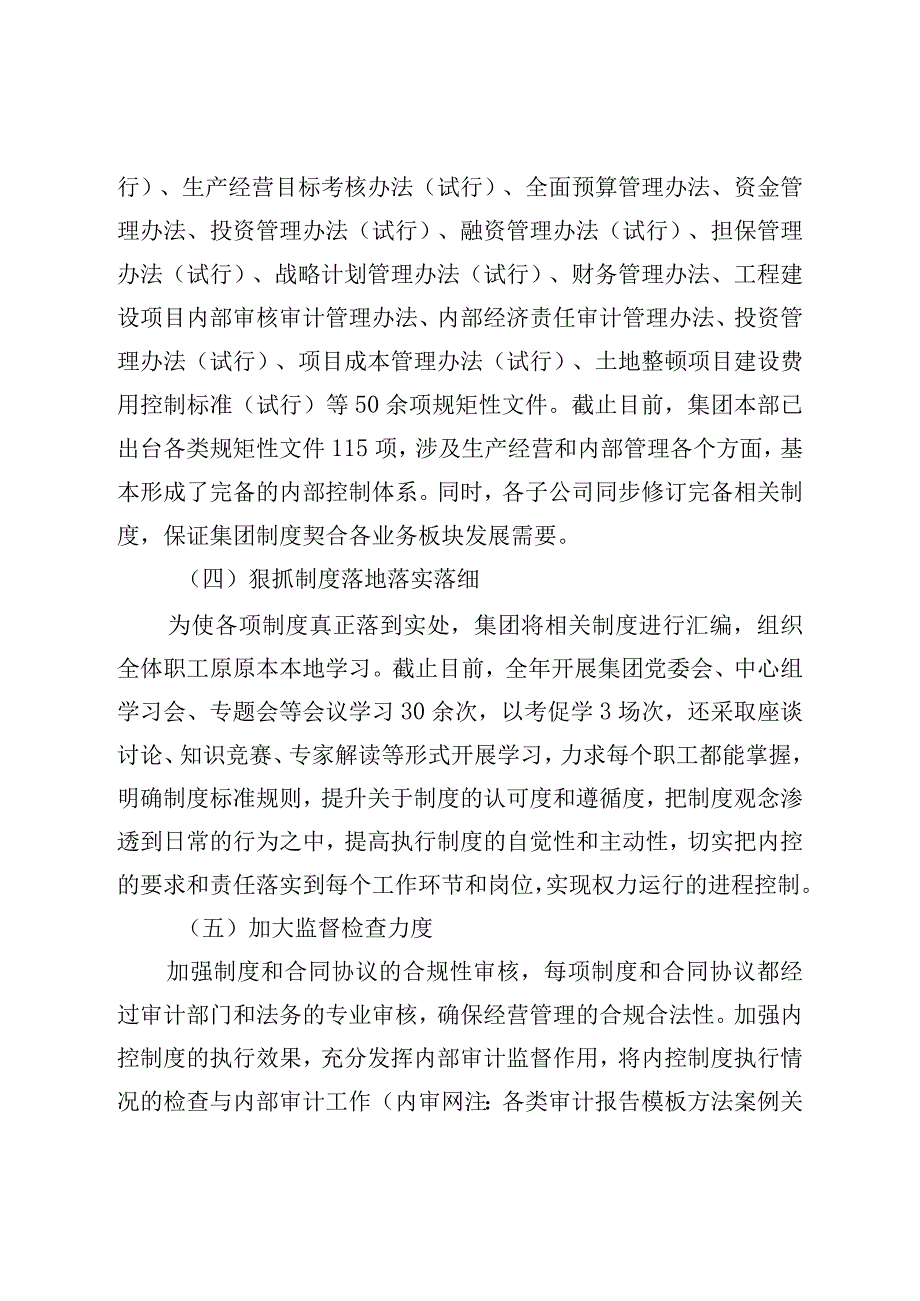 公司内控体系工作情况的报告.docx_第3页