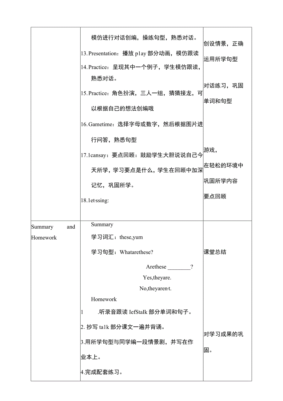 人教PEP四下核心素养目标Unit 4 At the farm PA let's talk 教案.docx_第3页