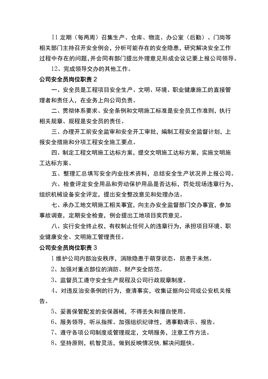 公司安全员岗位职责.docx_第2页