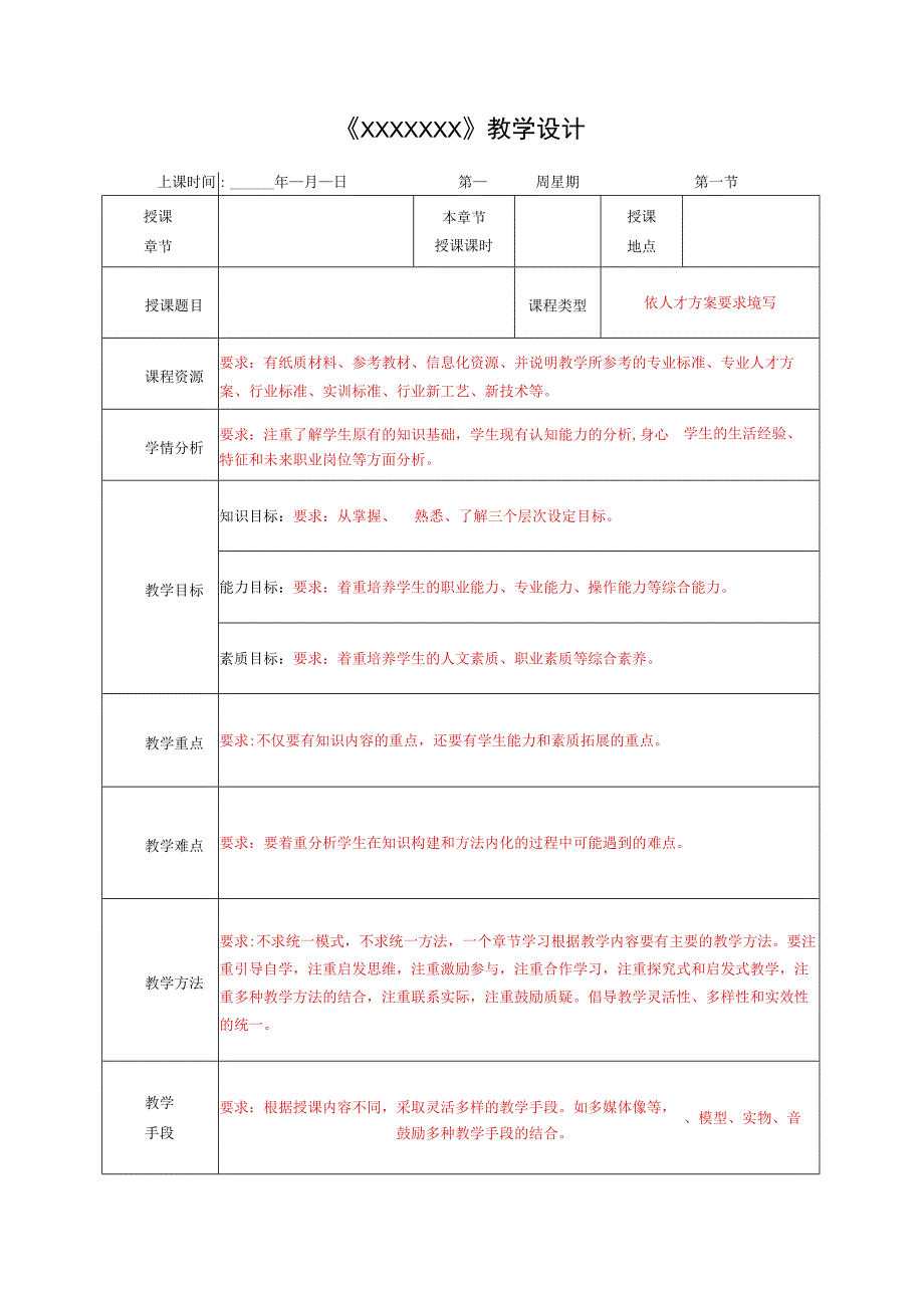 《××××》教学设计（模板）(1).docx_第2页