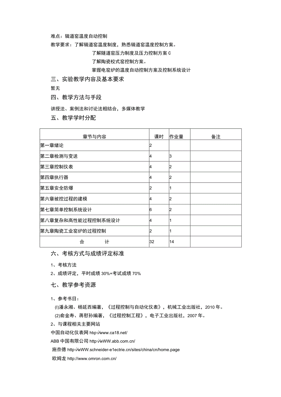 《陶瓷机械装备自动控制 (1)》课程教学大纲.docx_第3页