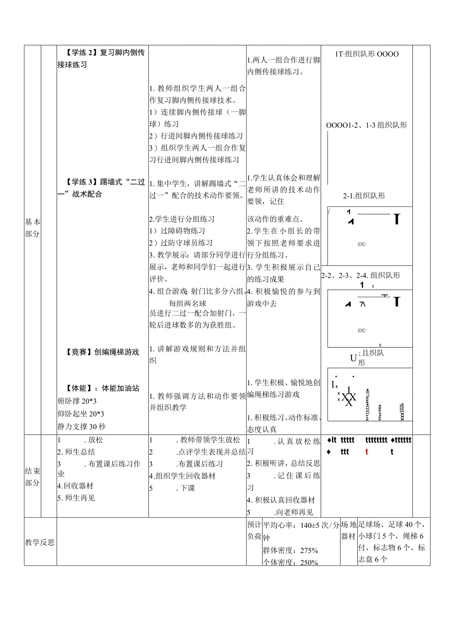 【新课标】水平四（初中）体育《足球：踢墙式 “二过一”》公开课教案.docx_第2页