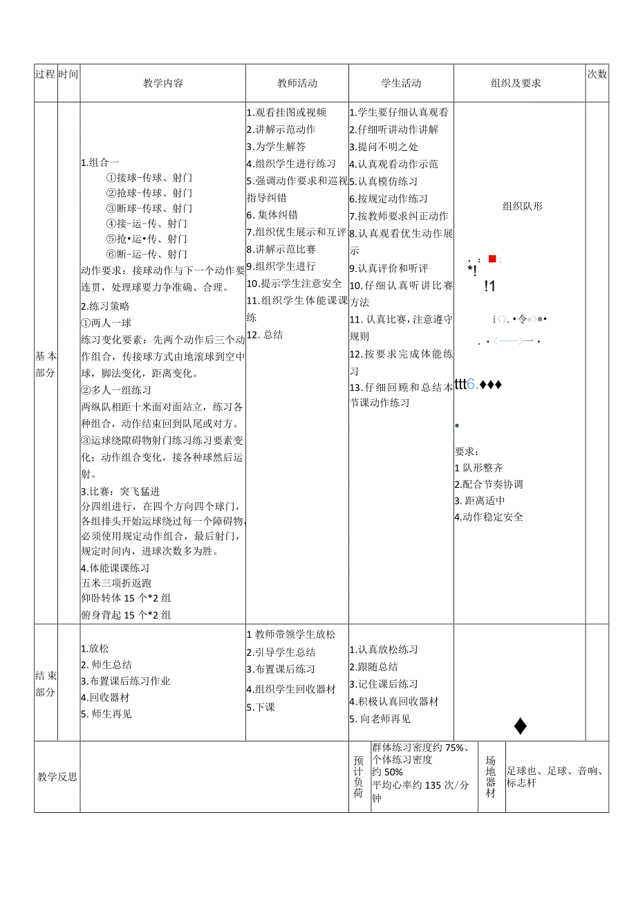 【新课标】水平四（初中）体育《足球组合技术练习一》公开课教案.docx_第2页