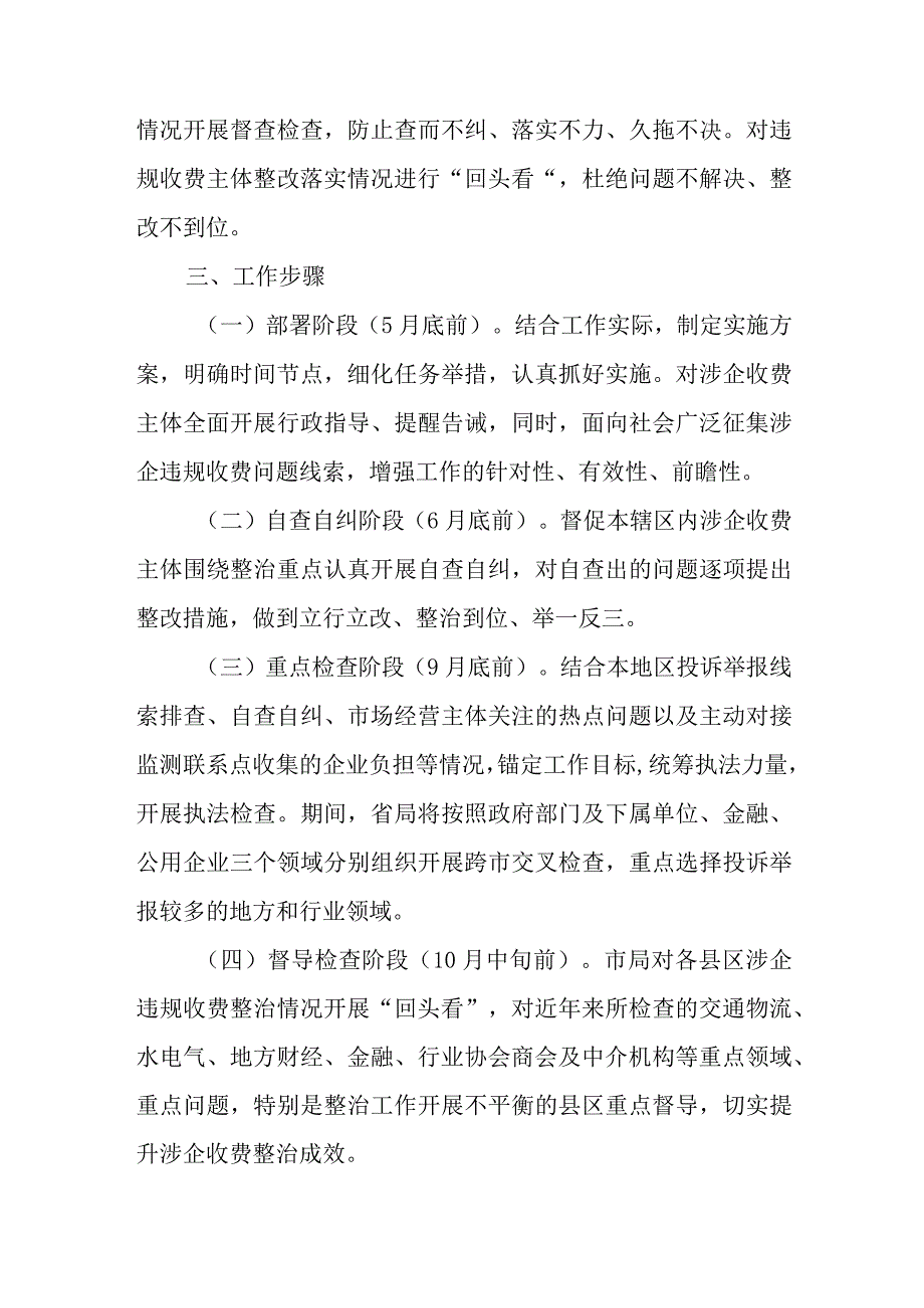 XX市市场监管局2023年涉企违规收费整治工作实施方案.docx_第3页