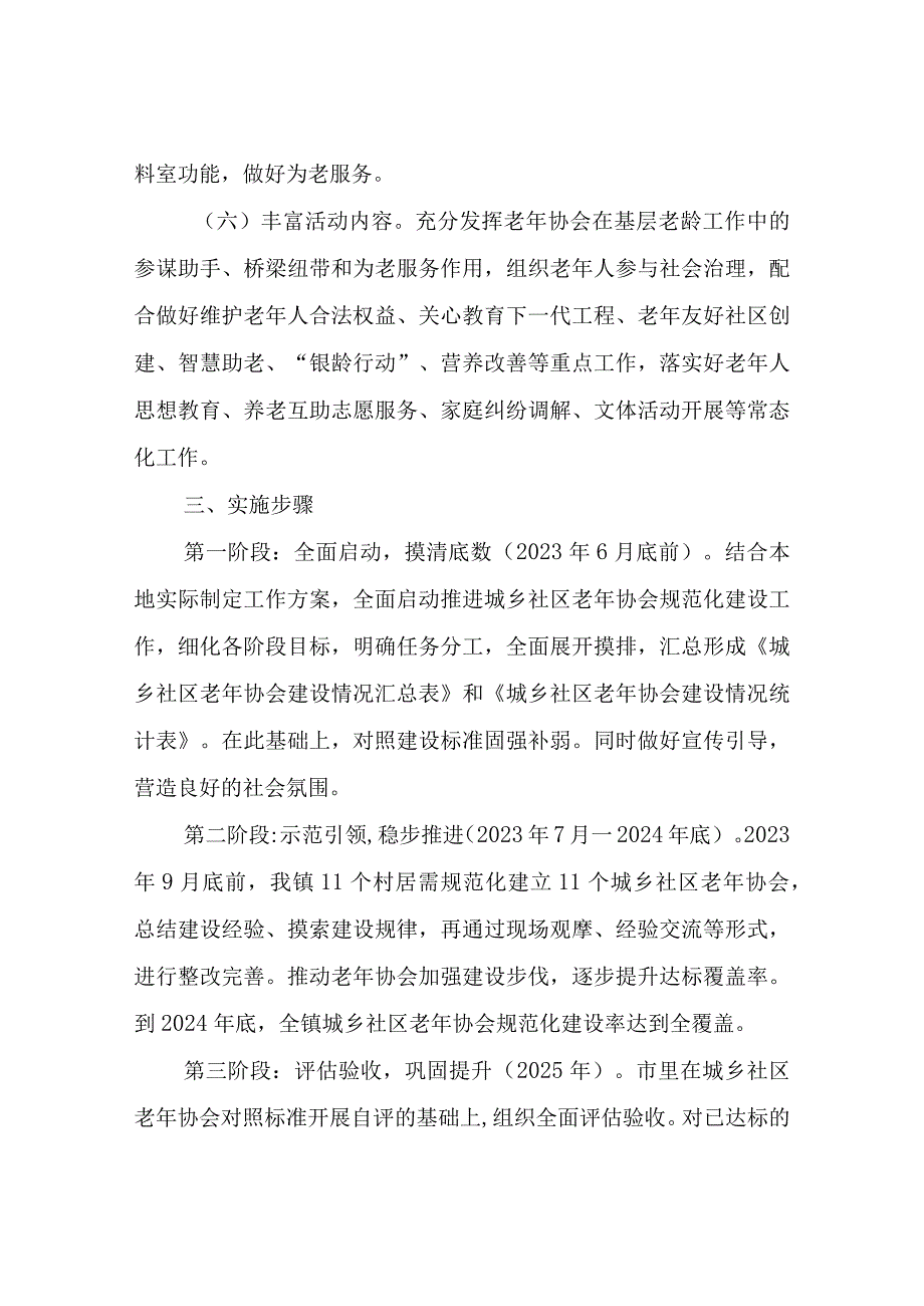 XX镇推进城乡社区老年协会规范化建设行动实施方案.docx_第3页