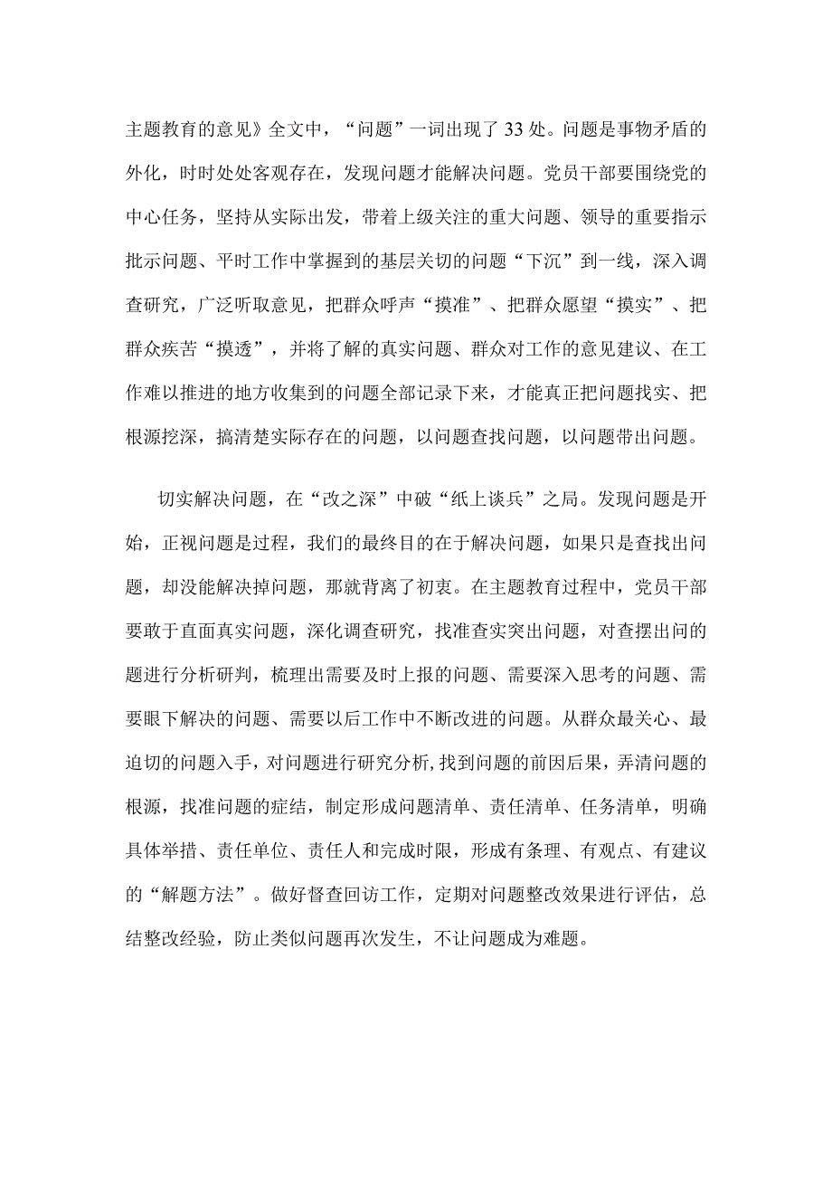 主题教育突出问题导向心得体会发言.docx_第2页