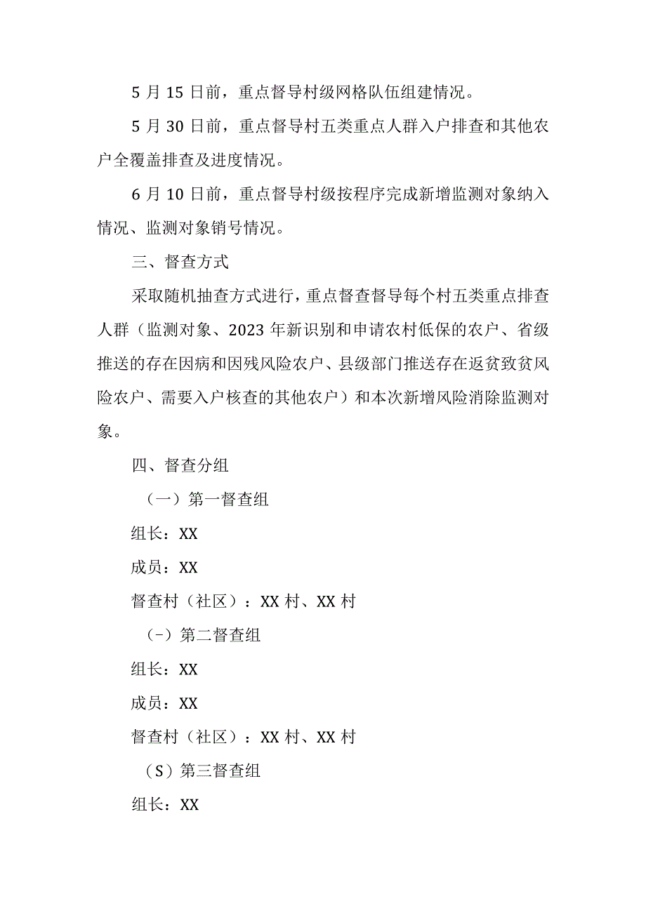 XX镇2023年防止返贫监测帮扶集中排查督导工作方案.docx_第3页