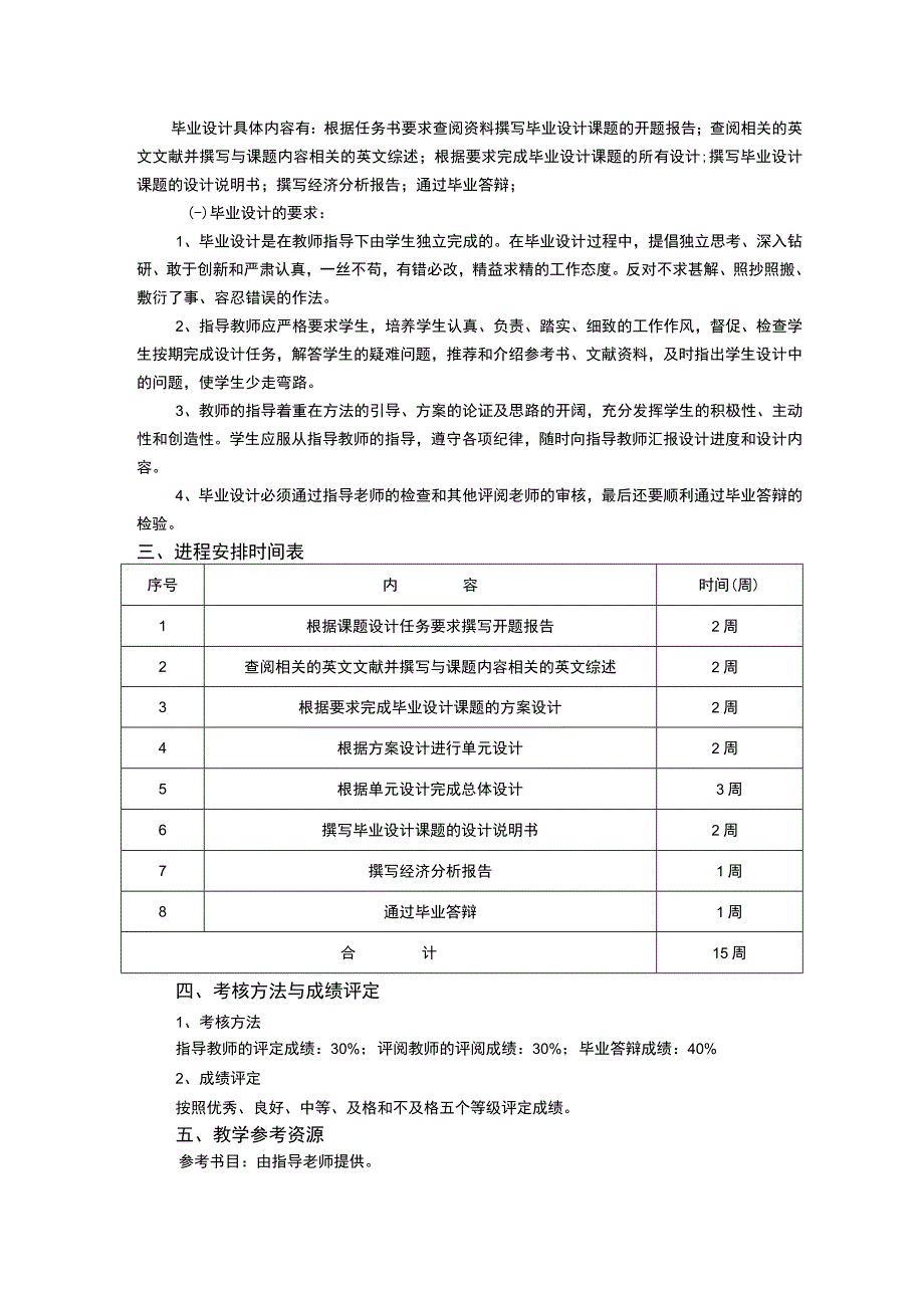 《电子信息工程专业毕业设计》课程教学大纲.docx_第2页