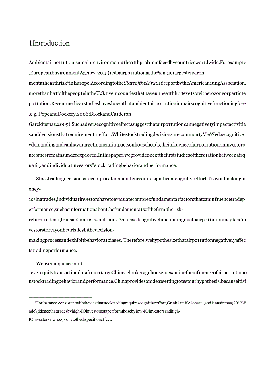 【行业报告】污染与业绩：投资者在阴天做更糟糕的交易吗？（英）_市场营销策划_2023年市场报告6月第.docx_第3页