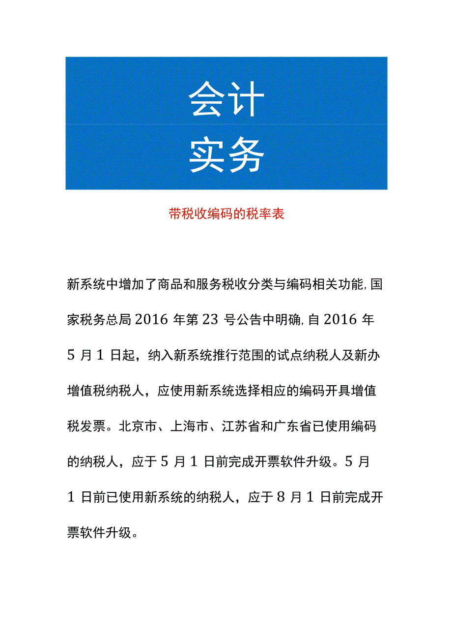 带税收编码的税率表.docx_第1页