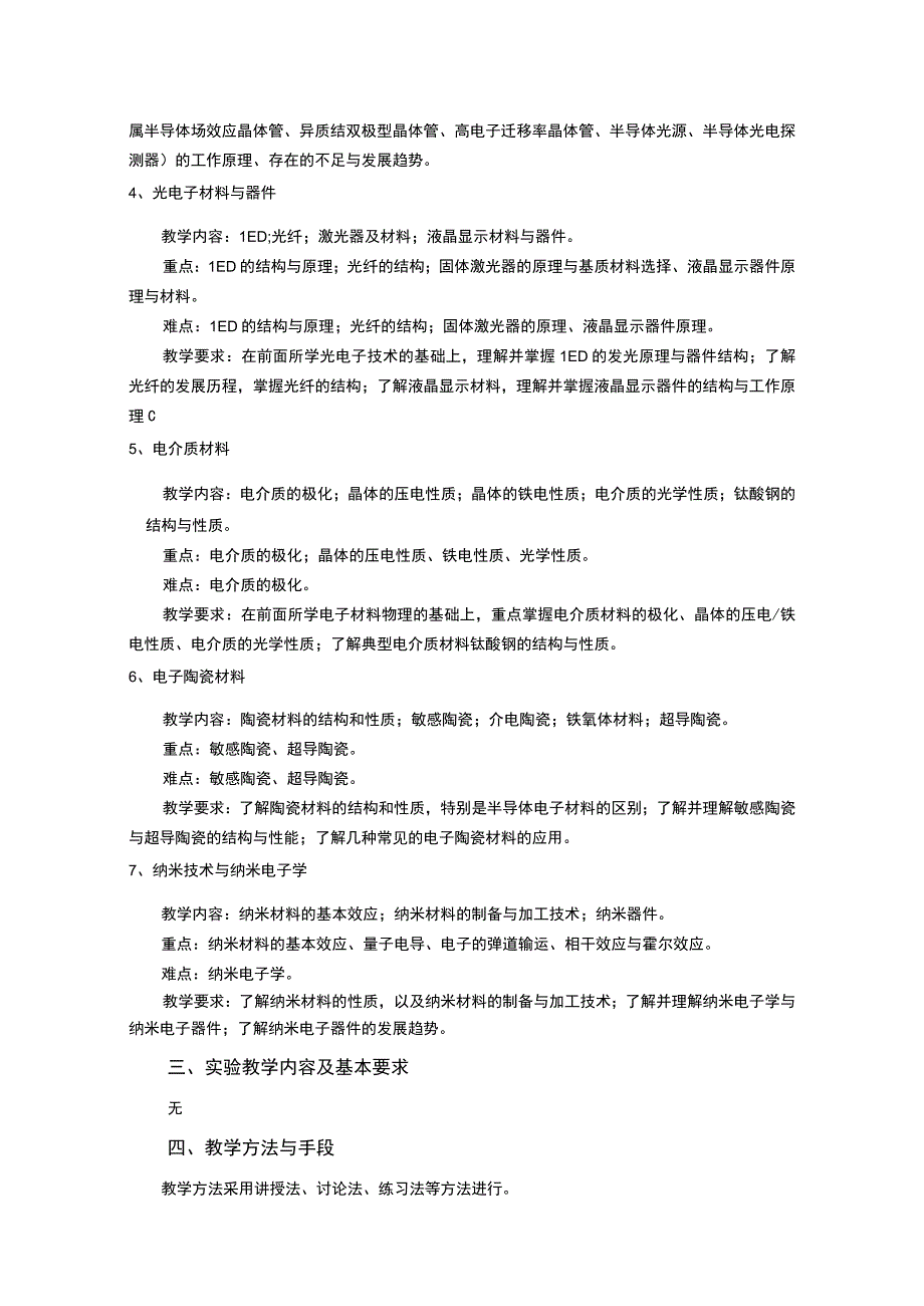 《电子功能材料与器件》课程教学大纲.docx_第2页