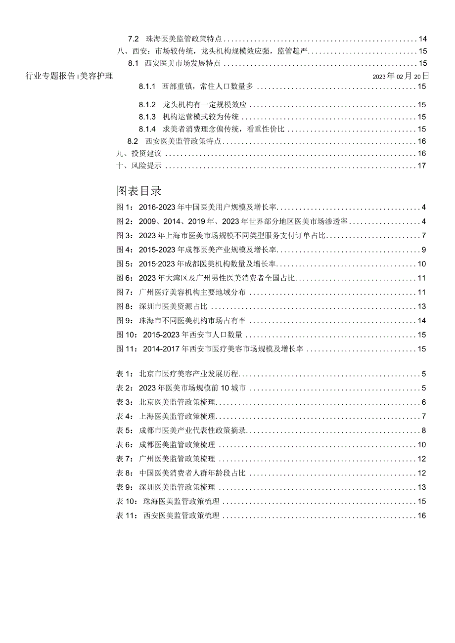 【医美市场报告】美容护理行业七城市医美特点及监管政策梳理：因地制宜打造美丽行业监管趋严保证合规高增.docx_第3页