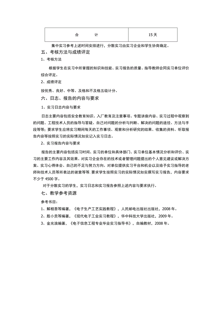 《电子信息工程专业毕业实习》课程教学大纲.docx_第3页