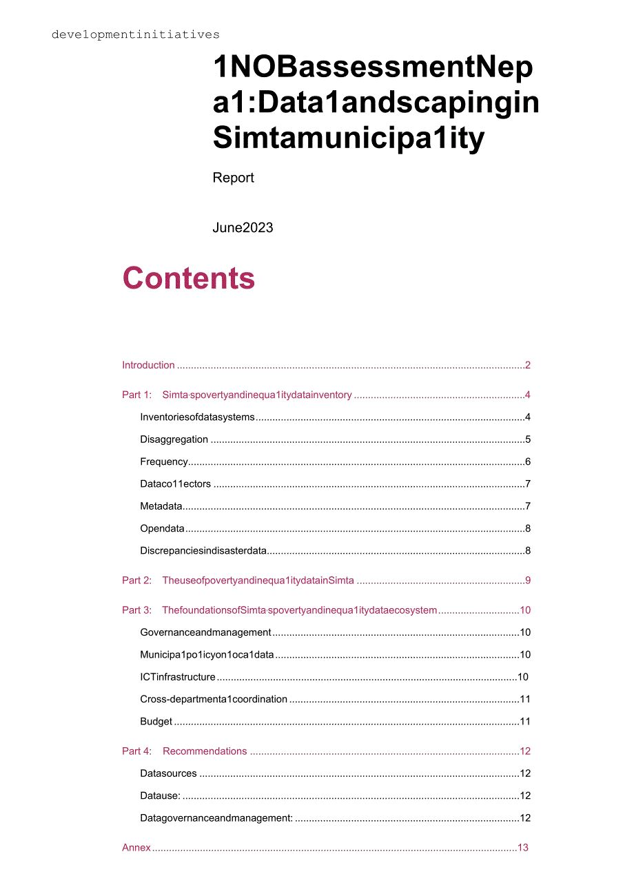 【行业报告】Devinit-尼泊尔LNOB评估：Simta市的数据景观（英）-2023.6_市场营销.docx_第1页