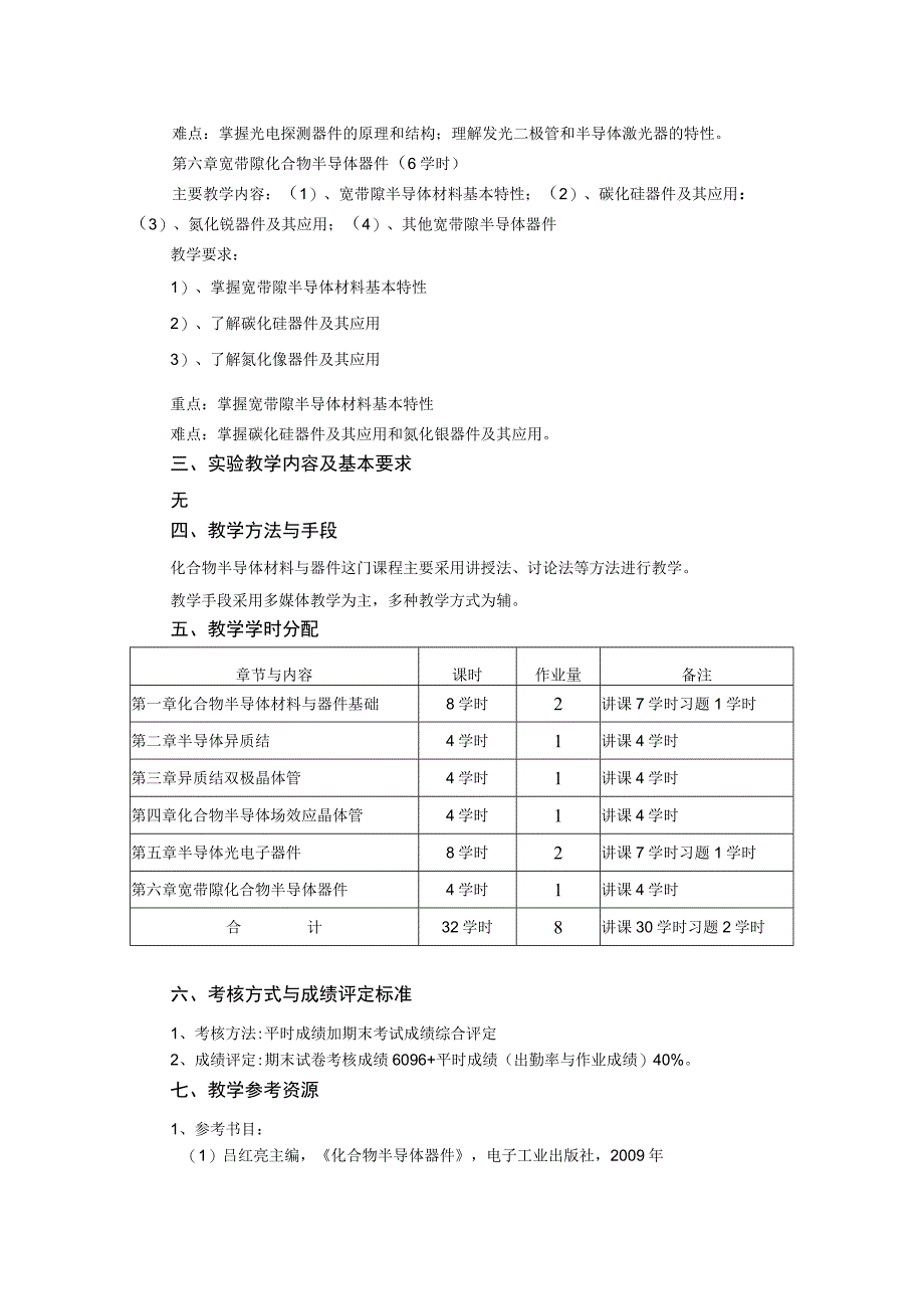 《化合物半导体材料与器件》课程教学大纲.docx_第3页