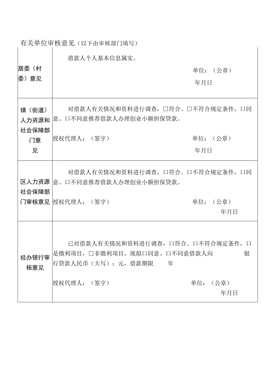 创业小额担保贷款申请表.docx_第2页