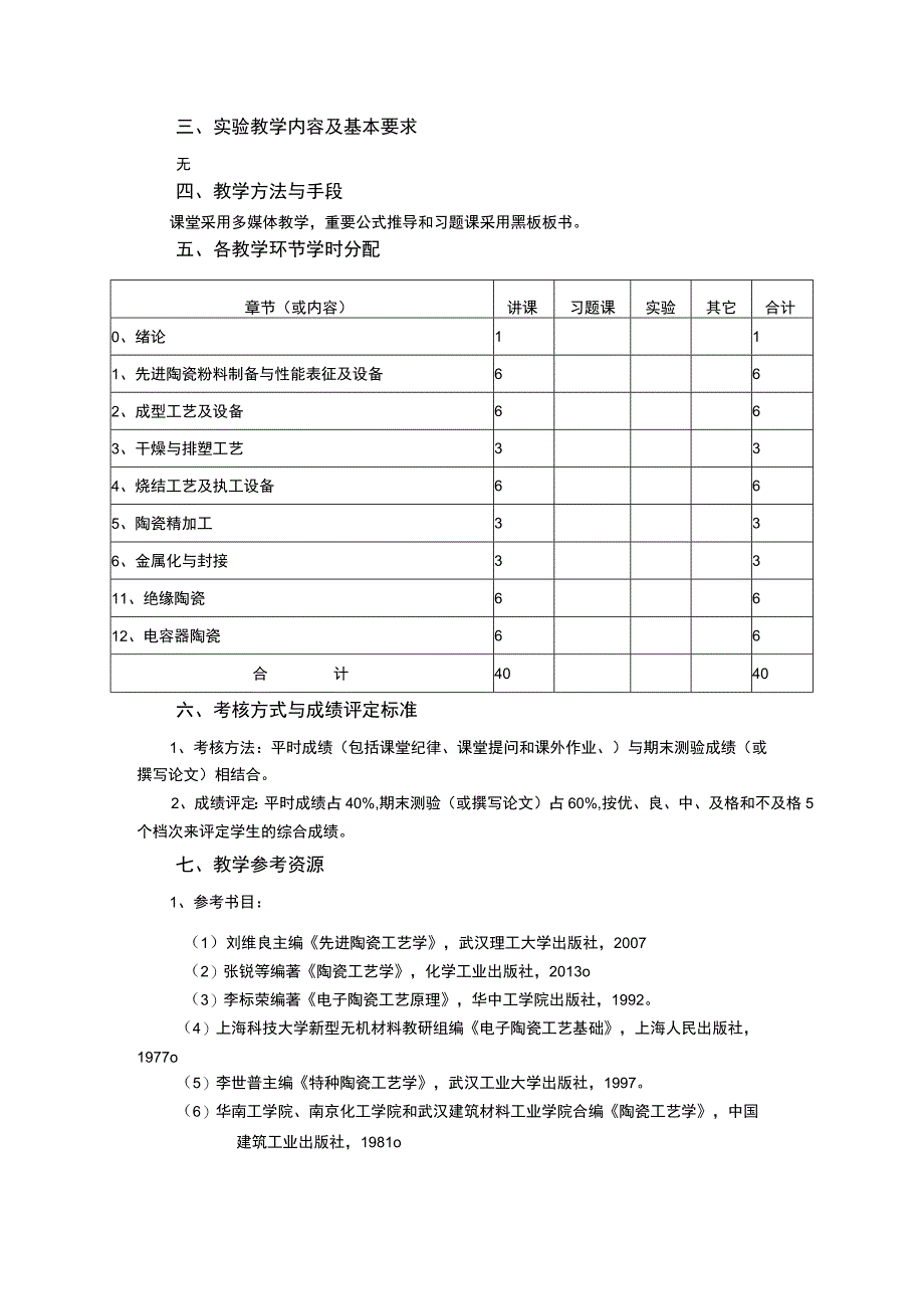 《电子陶瓷工艺原理与技术》课程教学大纲.docx_第3页