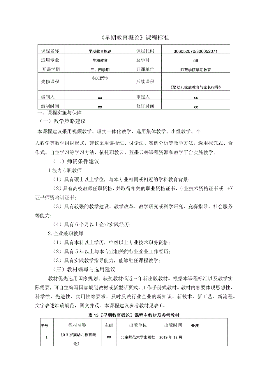 《早期教育概论》课程标准 （下）.docx_第1页