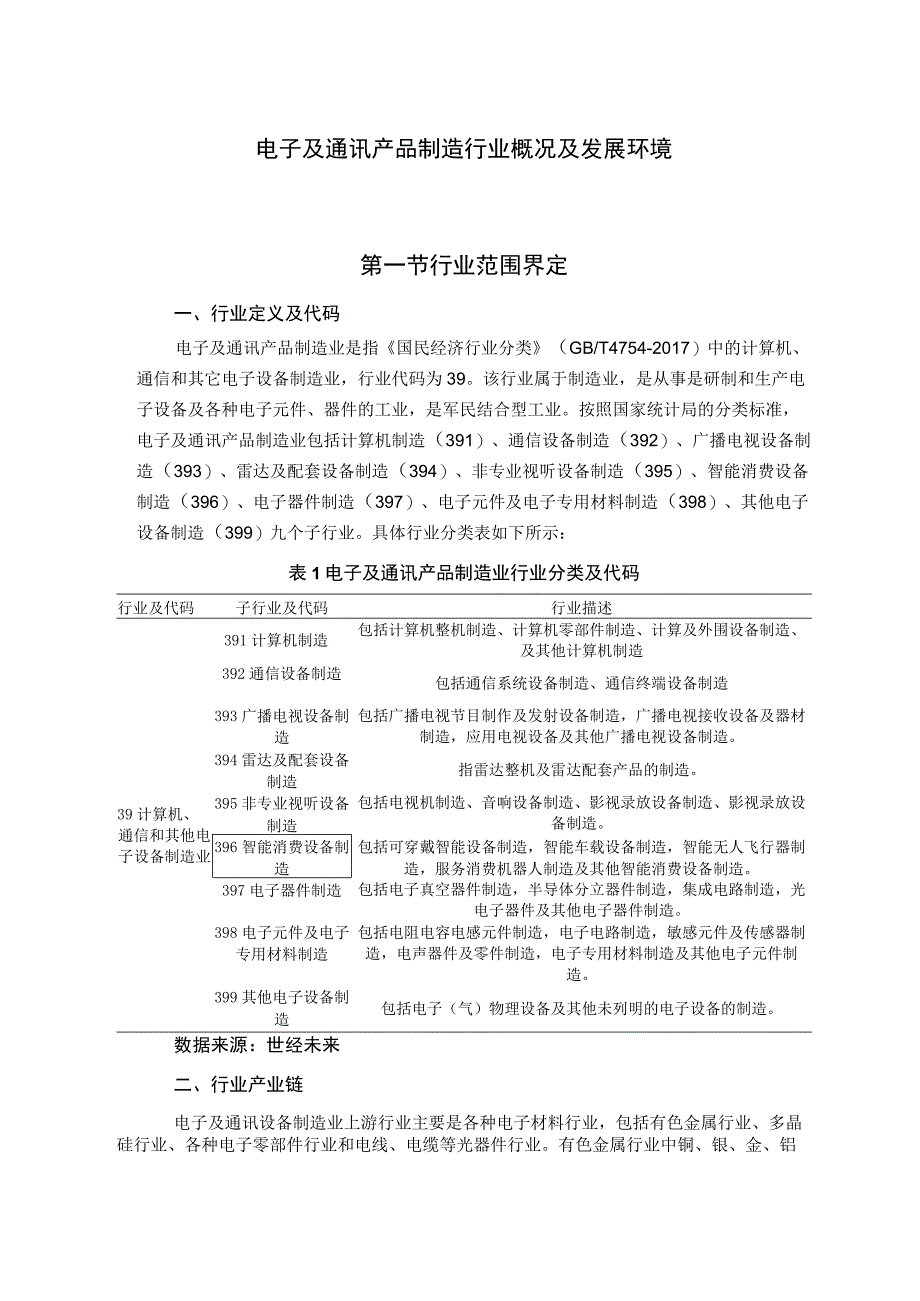 电子及通讯产品制造行业概况及发展环境.docx_第1页