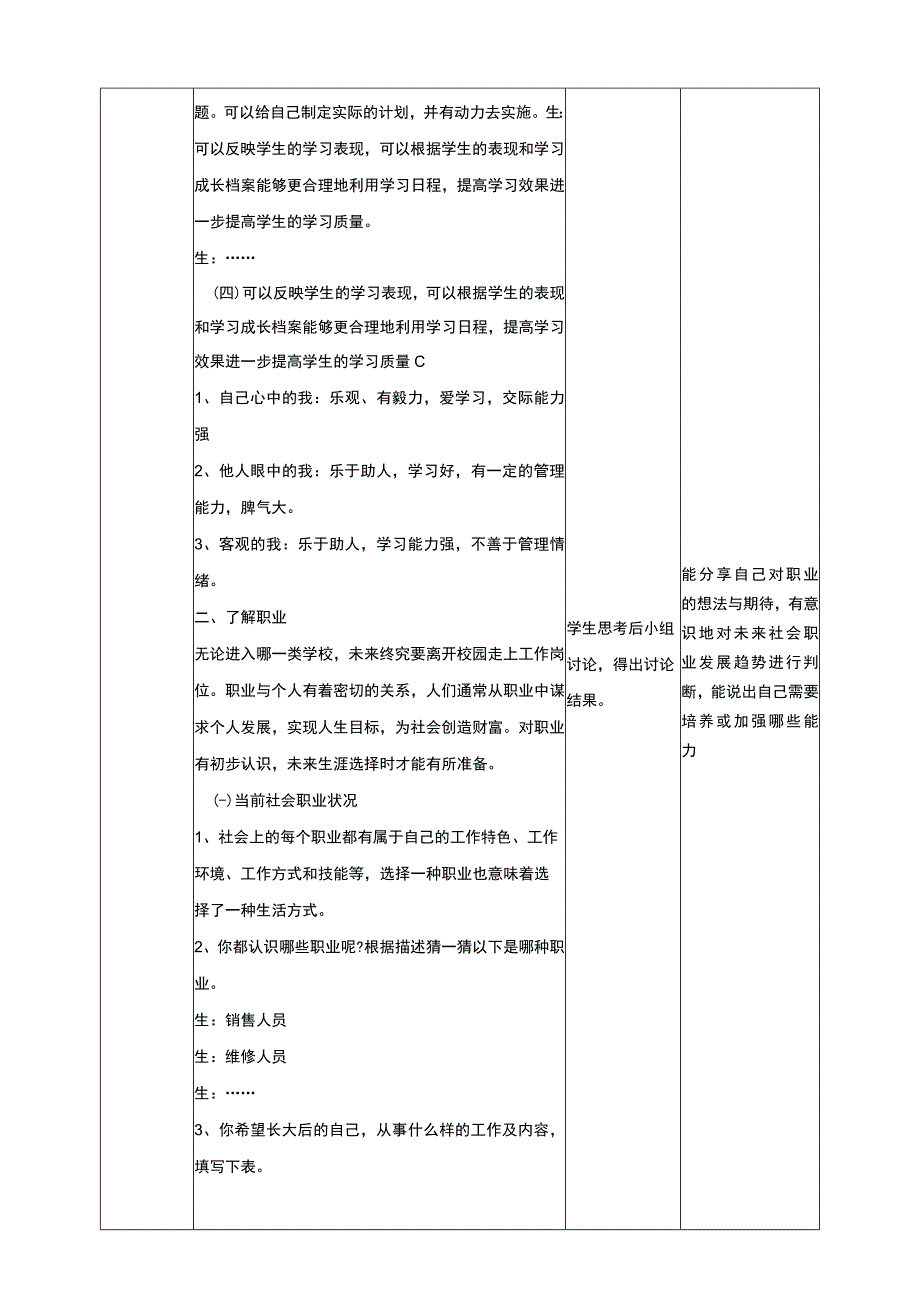 人教版《劳动教育》九年级 劳动项目五《未来有规划》教学设计.docx_第3页